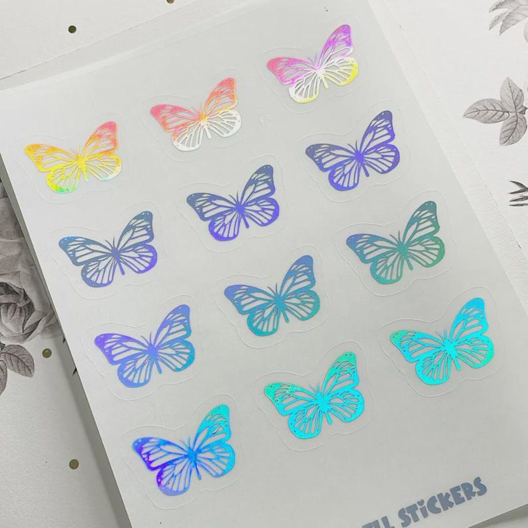 Butterfly Side Sticker Large Butterfly Stickers for Nature Themed Travel Journals, Small ...