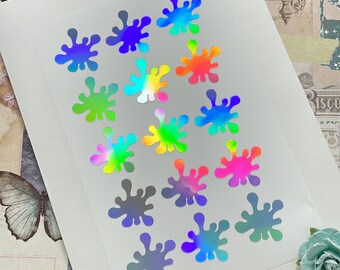 Sticky Drip Sticker Vinyl Holographic Drips Stickers Slime Stickers Frosting - Etsy