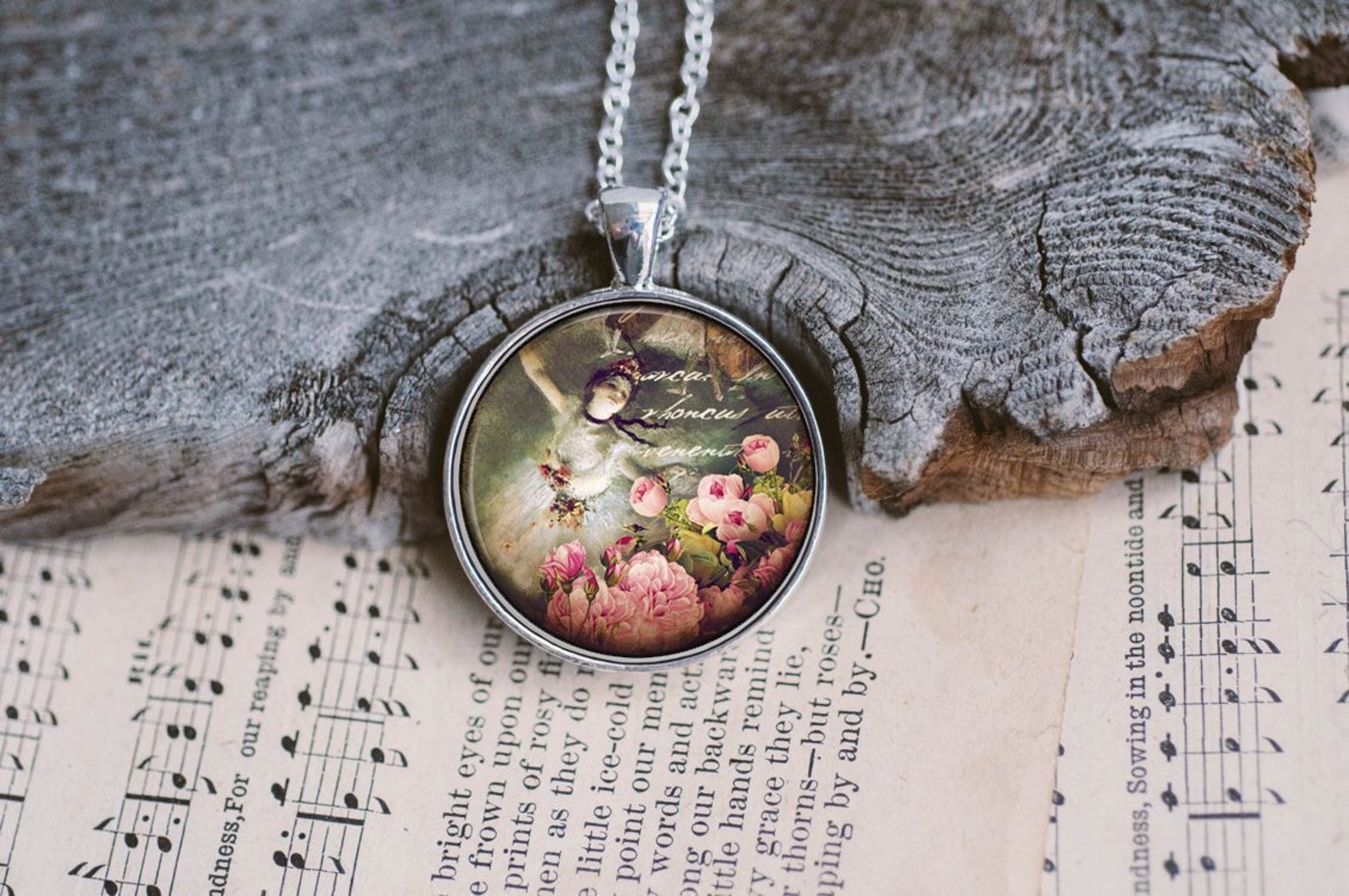 degas ballet, dancer gifts, ballerina necklace, dance teacher gifts, ballet necklace, little ballerina