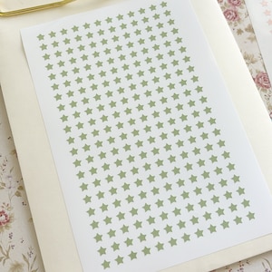 Micro Star Pastel Green Stickers 4mm Star Stickers Vinyl Waterproof Decals