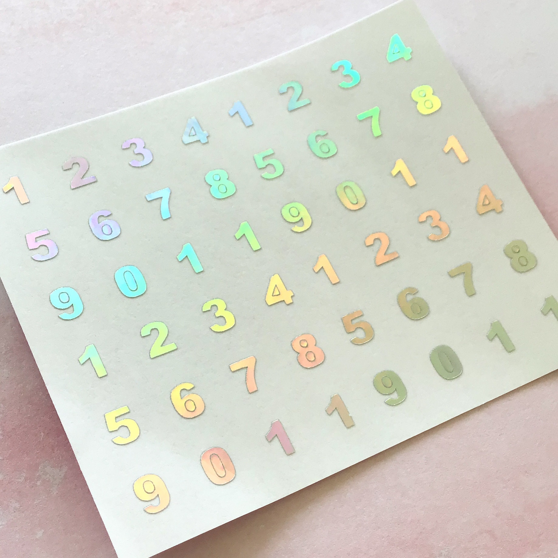 10mm Vinyl Holographic Numbers Small Number Stickers Planner Etsy