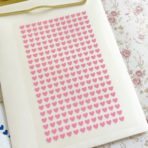 6mm Tiny Pink Heart Stickers For Valentine's Day Tracker Stickers For Planners Vinyl Decals For Tumblers