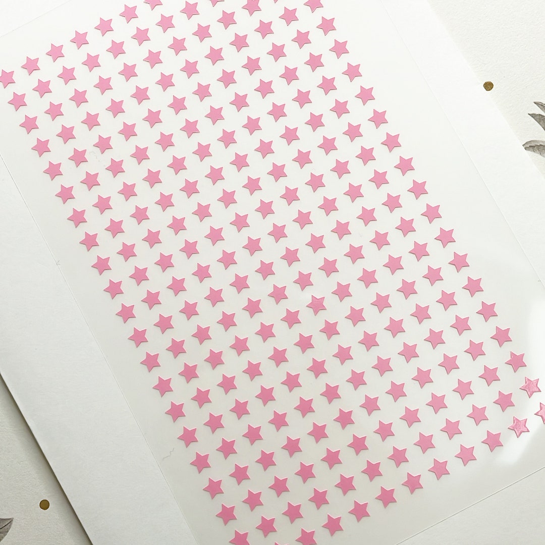 4mm Tiny PINK Micro Star Stickers, Vinyl Star Stickers, Planner ...