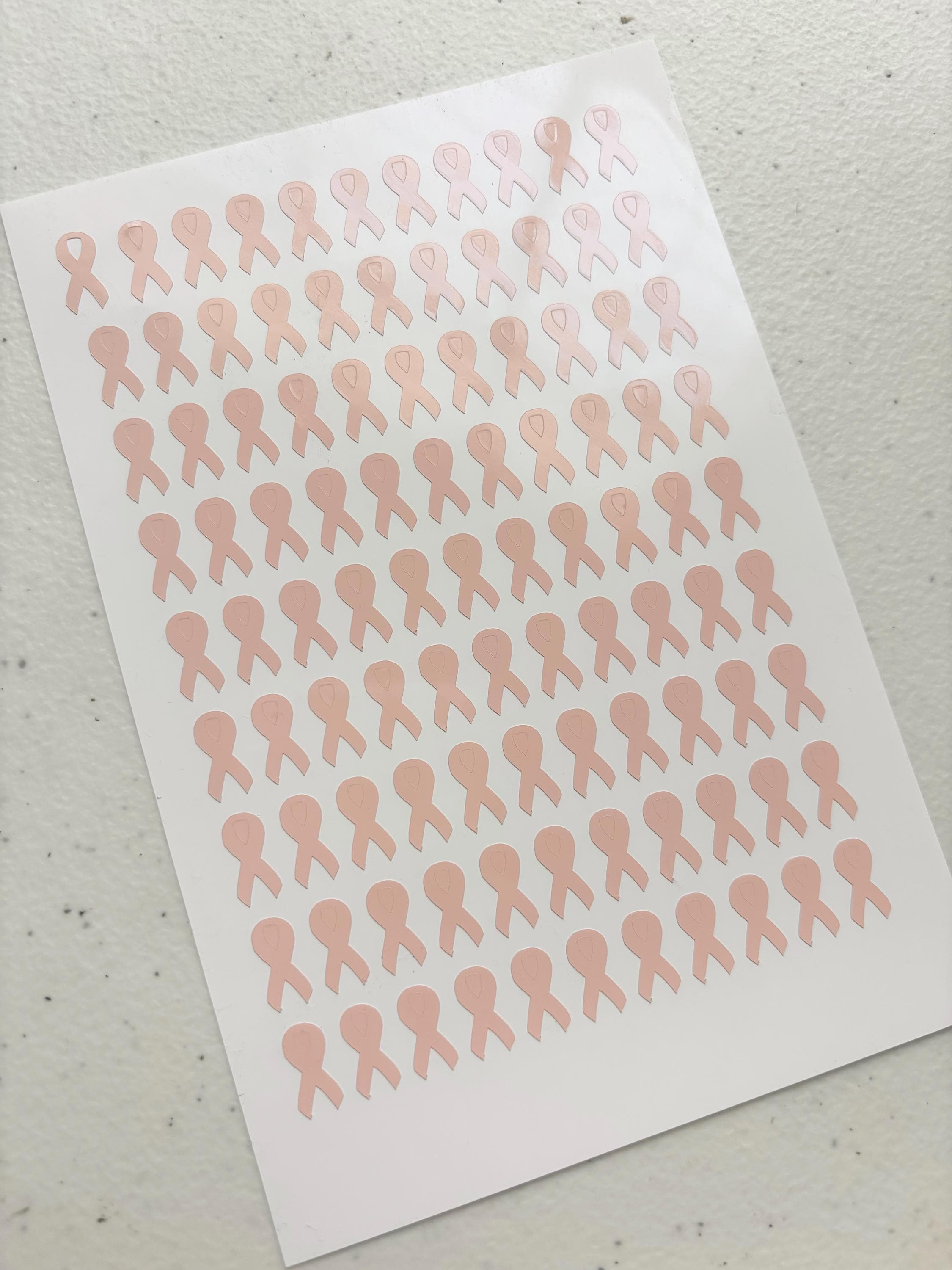Awareness Ribbon Stickers, Assorted Colors Glossy Vinyl Half Inch ...