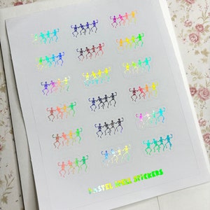 Dancing Skeleton Stickers, Planner Stickers, Holographic Option, Halloween Stickers, Goth Stickers