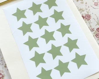 1 Inch Pastel Green Star Stickers, Planner Stickers, Star Stickers, Star Envelope Sealers, Waterproof Vinyl Decals