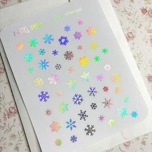 Snowflake Stickers, Mini Snowflake Stickers, Winter Planner, Mini Sticker Sheet