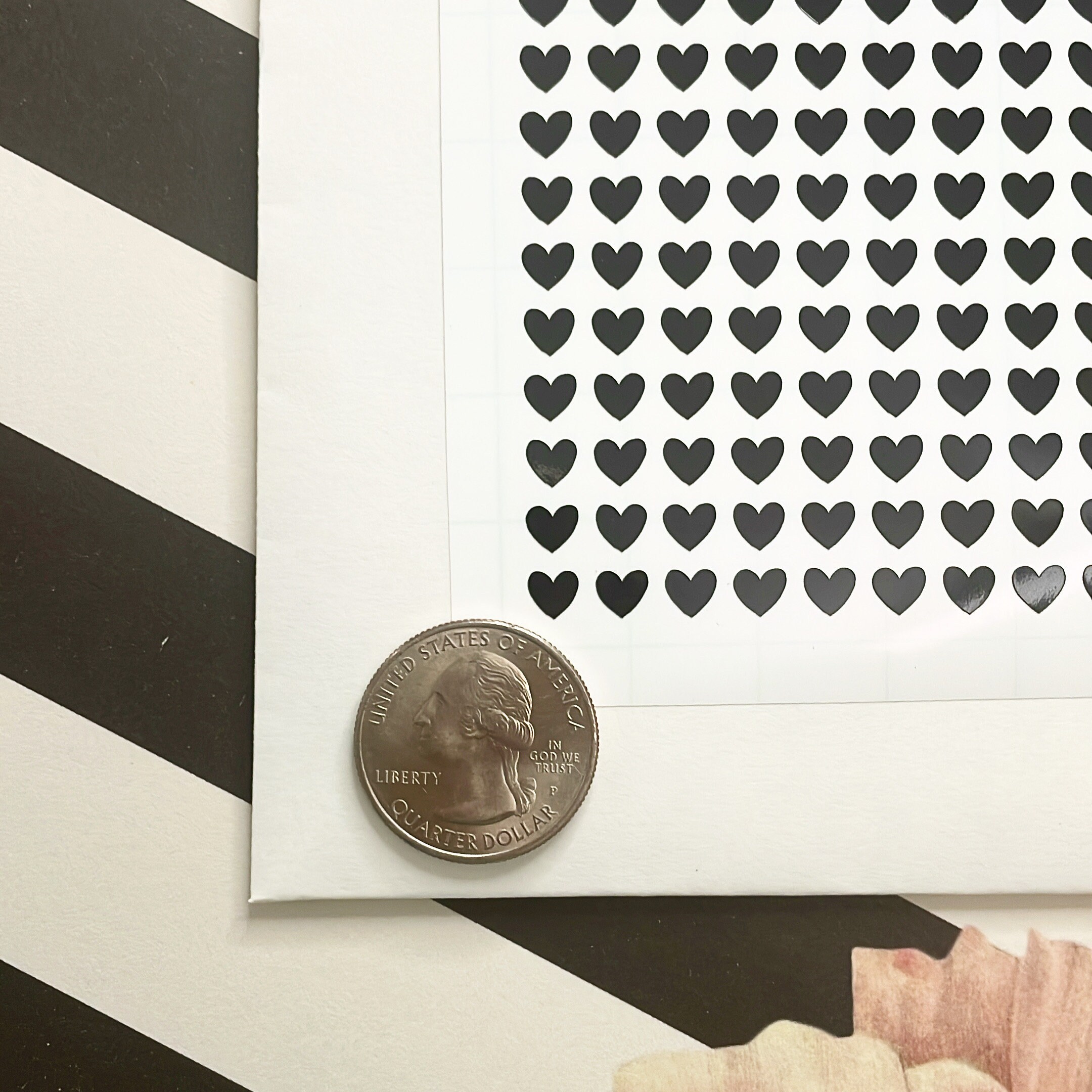 Tiny Black Heart Stickers 6mm Glossy Vinyl Decals Goth Etsy