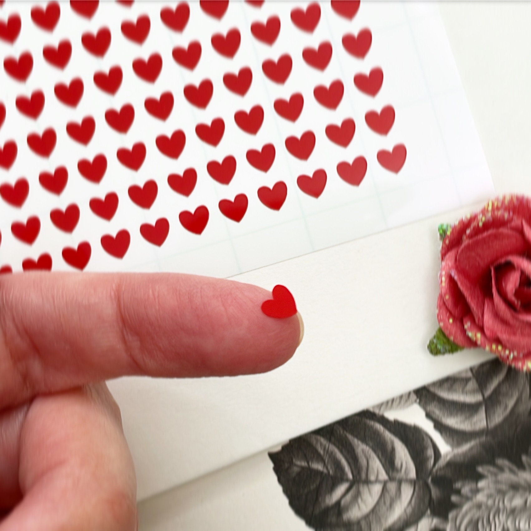Set Of Mini Heart Stickers By leonora hammond
