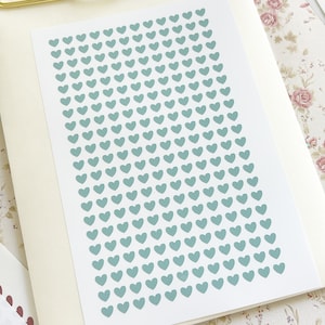 6mm Tiny Glossy Pastel Blue Heart Stickers, Planner Stickers, Vinyl Stickers, Pastel Hearts, Waterproof Water Bottle Stickers