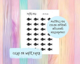 Fish Stickers, Beach Theme, Summer Planner, Vacation Stickers, Ocean Theme