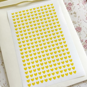 6mm Tiny Yellow Heart Stickers For Valentine&#39;s Day Tracker Stickers For Planners Vinyl Decals For Tumblers