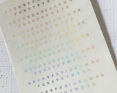 Tiny Holographic Letter Stickers, Alphabet Stickers, Typewriter Stickers, BuJo Stickers, Tiny Stickers, Planner Stickers, Clear Stickers