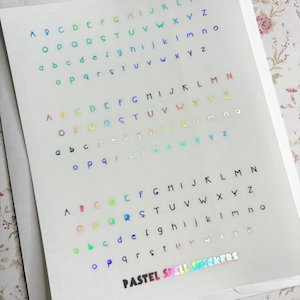 Tiny Letter Stickers, Blush Font, Uppercase Letters, Lowercase Letters, Alphabet Stickers, BuJo Stickers, Planner Stickers, Clear Stickers