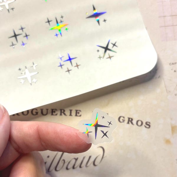 Holographic Assorted Sparkle Stickers For Planners and Calendars