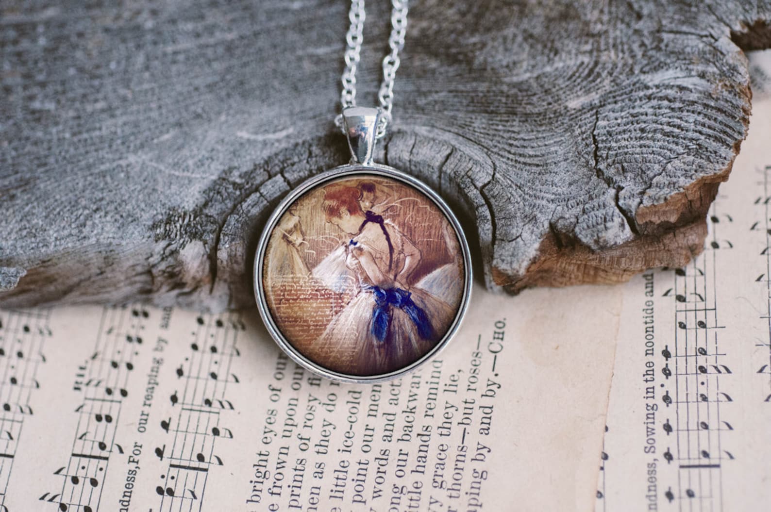 degas ballet, ballerina necklace, dance teacher gifts, dancer gifts, ballet necklace, little ballerina