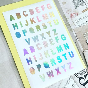 12mm Vinyl Letters Holographic Waterproof Letter Stickers