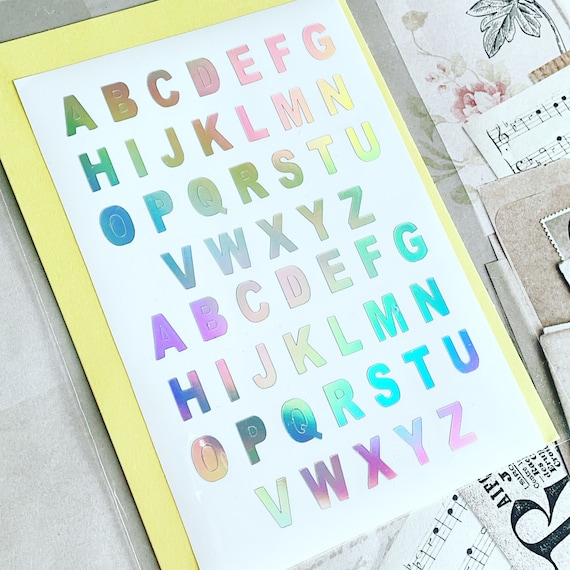 12mm Vinyl Letters Holographic Waterproof Letter Stickers