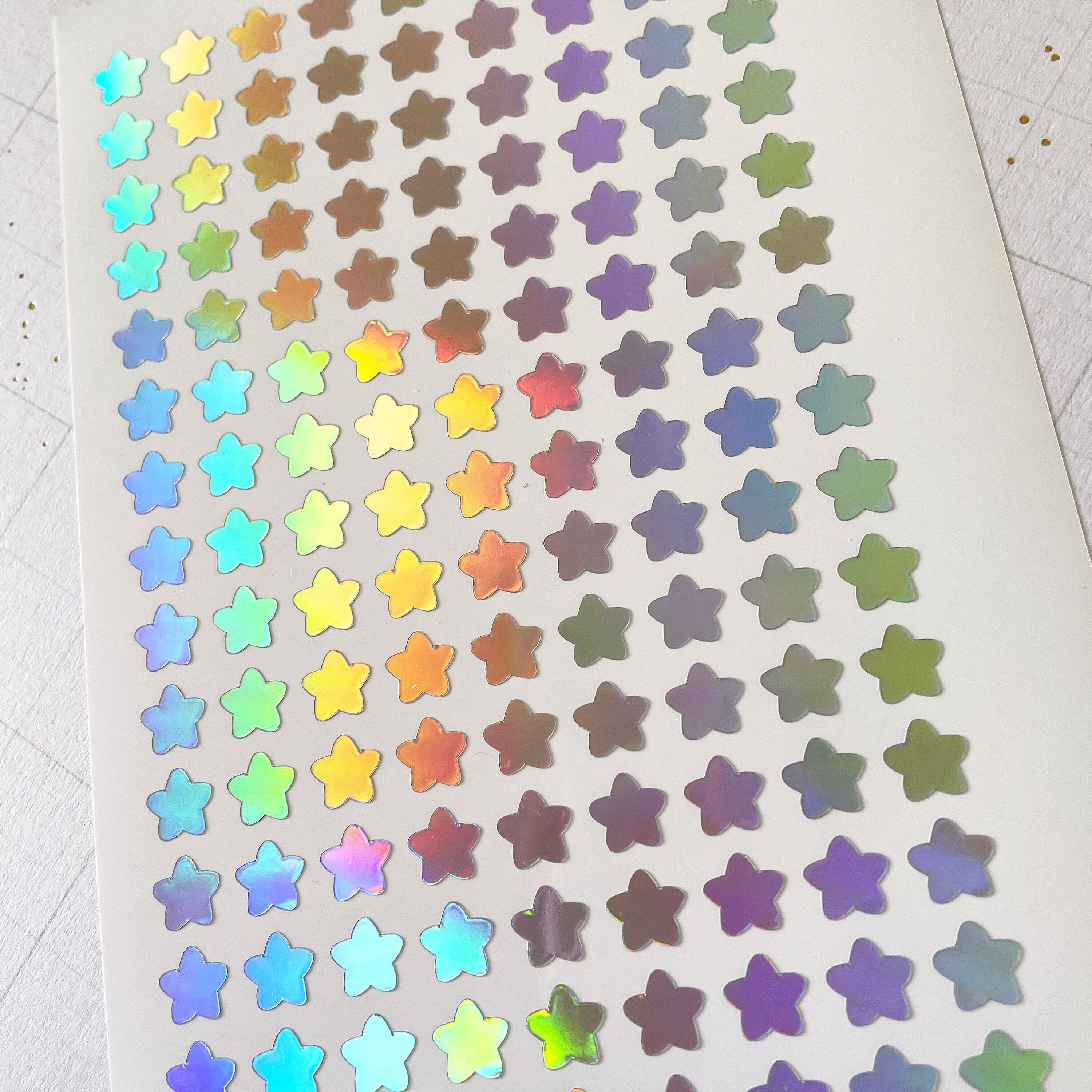 Cute 7mm Holographic Puffy Star Stickers Tiny Stars Stickers Etsy