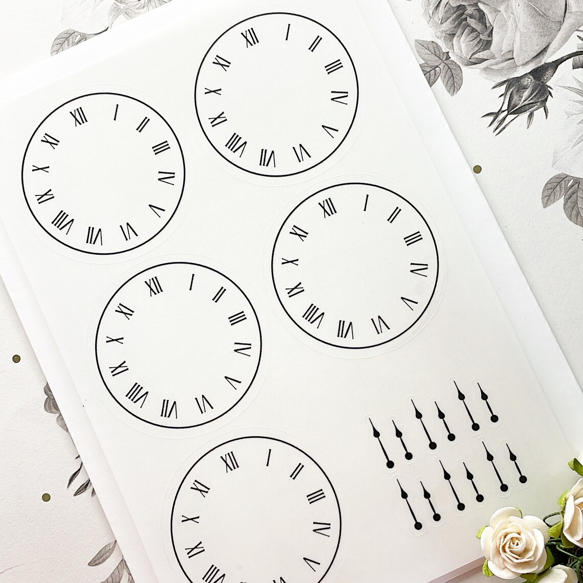 Clock Face Stickers With Individual Hands Clear Steampunk Etsy