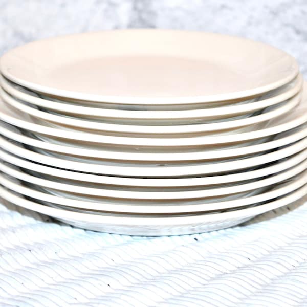 Vintage White Porcelaine Restaurant Ware Syracuse China Replacement Pieces, White Restaurant ware Side Plates, Vintage Hotel ware Ironstone