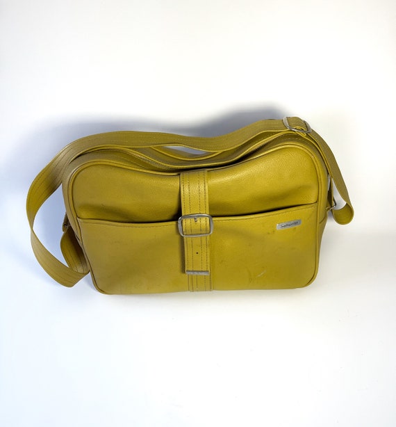 Vintage Samsonite Mustard/Yellow Travel Bag, Vint… - image 2