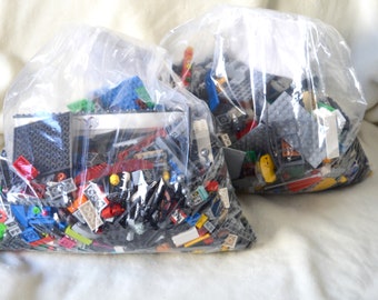 2 Bulk Lots LEGO® Bricks & Accessories, Mix Lot Bags of Lego Bricks, Building Toys, Imagination Building Gift