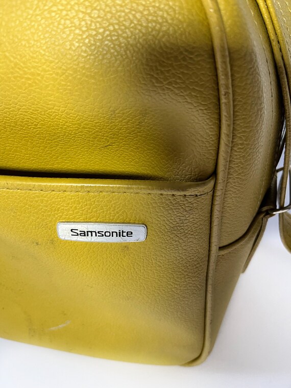 Vintage Samsonite Mustard/Yellow Travel Bag, Vint… - image 3