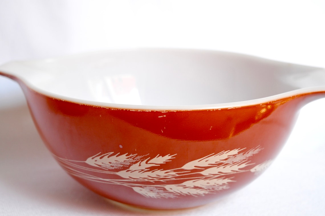 Vintage Pyrex Nesting Bowls 441/442 Pyrex Wheat Pattern Etsy