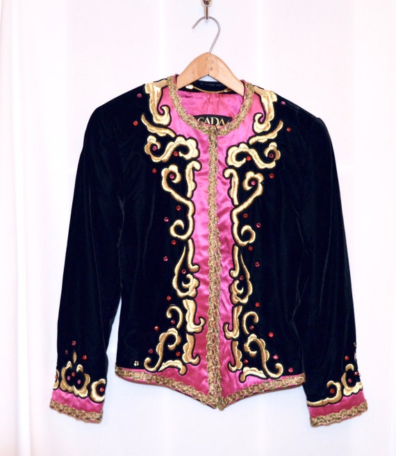Vintage MARGARETHA LEY - ESCADA Velvet Bolero Styl