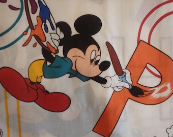 60 inches by 46 wide Disney alphabet fabric