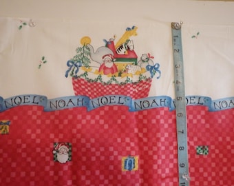 Vintage Daisy Kingdom Christmas Fabric: Noah Noel Border, 1997