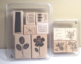 Rubber Stamp, Stampin'Up rubber stamps, 2 sets, Unused