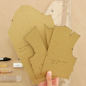 Half-scale Woven Bodice and Sleeve Pattern Blocks | Printable Pdf ...