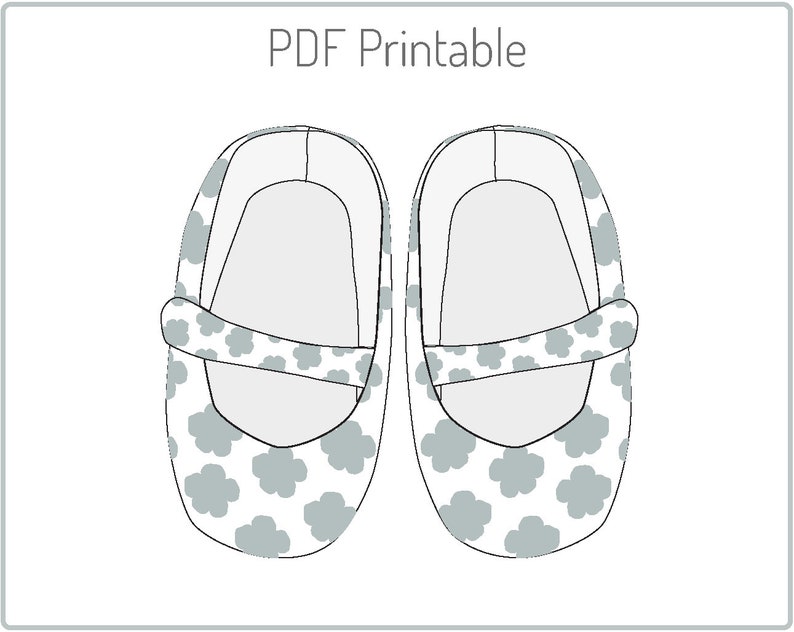 Baby Slipper PDF Sewing Pattern & Instructions Etsy