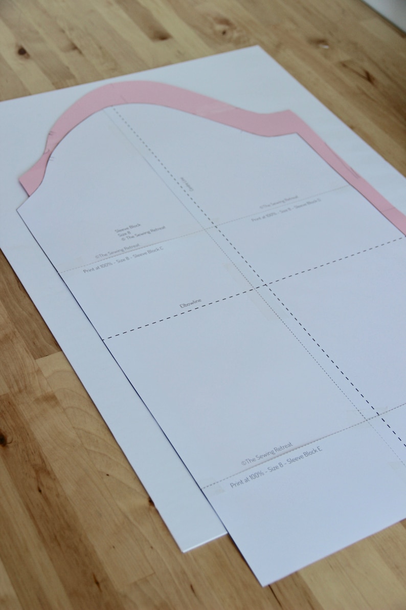 Full-scale Woven Bodice and Sleeve Pattern Blocks | Printable Pdf ...