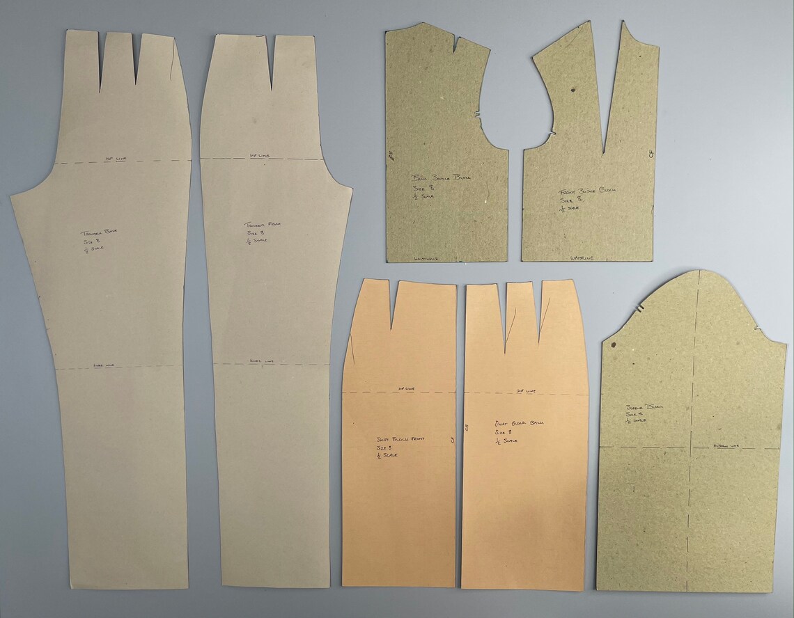 Half-scale Woven Trouser Pattern Blocks | Size 4-24 UK/ Size 32-52 EU ...