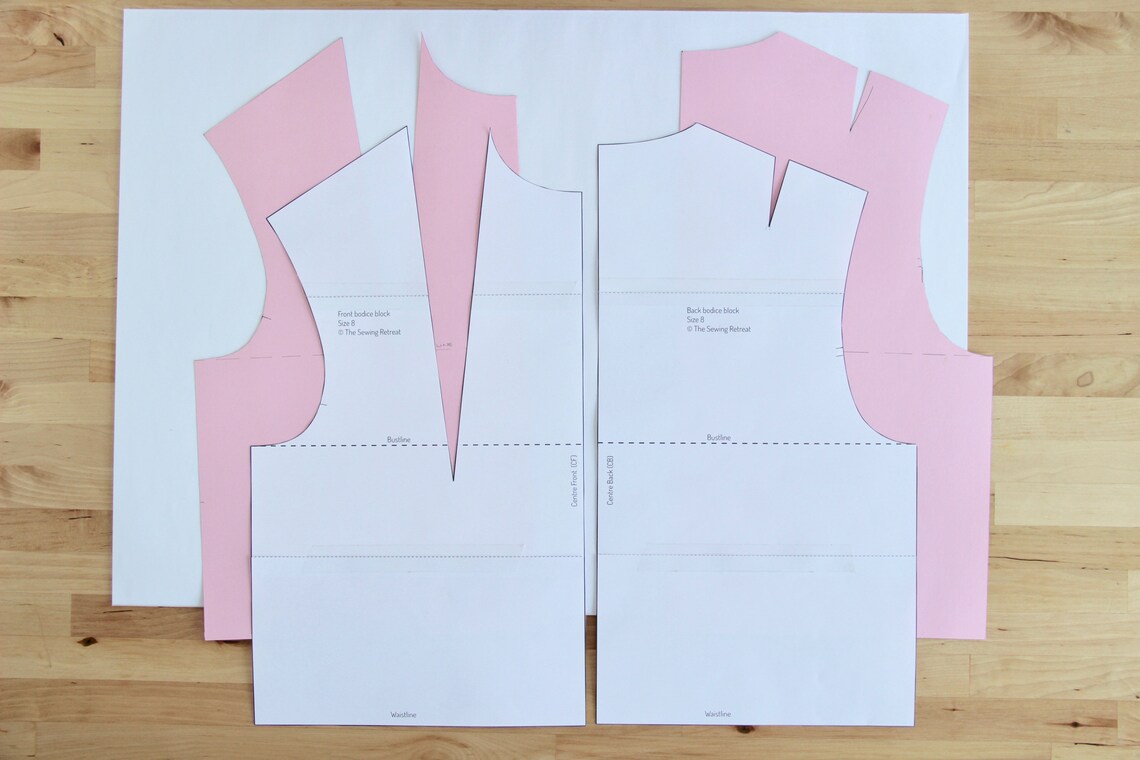 Full-scale Woven Bodice and Sleeve Pattern Blocks Printable - Etsy