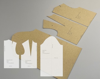 Half-scale geweven lijfje en mouw patroon blokken | Afdrukbare pdf | Maat 4-24 UK/ Maat 32-52 EU/ Maat 0-20 US