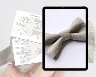 Bow Tie PDF Sewing Instructions with Illustrations