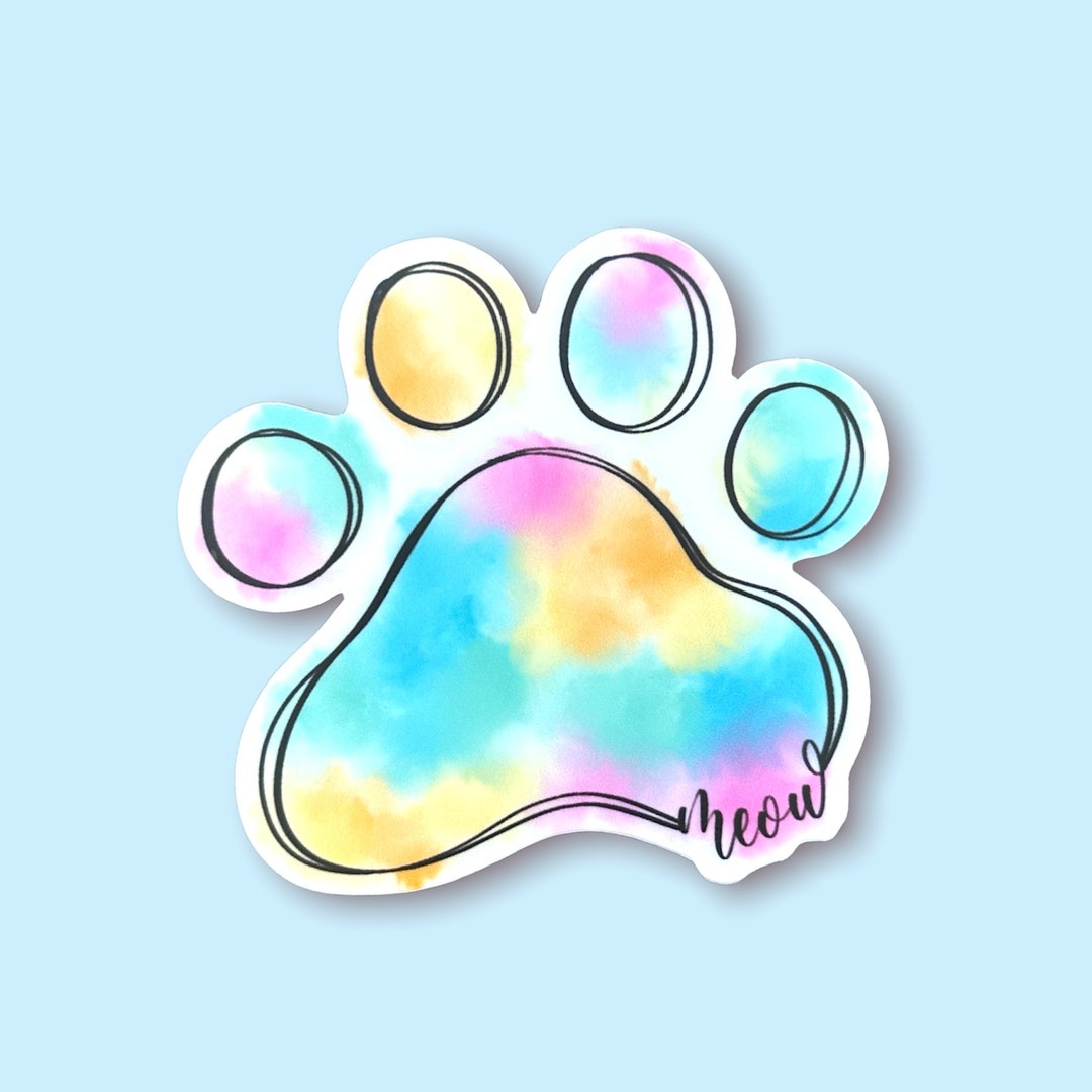 Cat Paw Sticker - Etsy