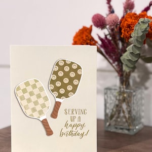 Carte d'anniversaire pour pickleball