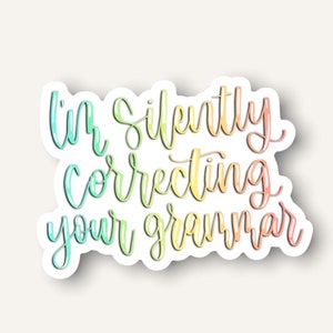 Correcting Grammar Sticker
