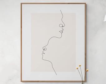 Matisse Style Printable Abstract Wall Art or Greeting card download line drawing figurative woman digital print minimalism vintage painting