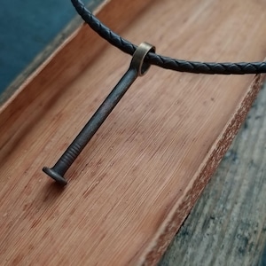 Eisen Schmuck Eisen Anhänger Halskette geschmiedet Schmuck geschmiedet Eisen Anhänger Halskette Eisen Anhänger Hand geschmiedet Halskette Geometrische Anhänger