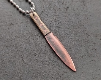 Knife Necklace Men  Knife Pendant  Knife Jewelry  Miniature Knife