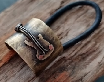 Metalowa gumka do włosów w kształcie kucyka, gumka do włosów w kształcie gitary
