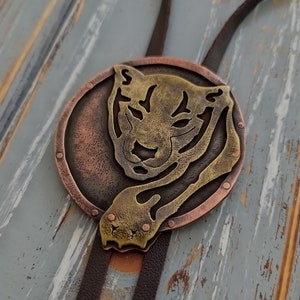 Bolo Tie For Men  Bolo Tie  Copper Bolo Tie  Brass Bolo Tie   Hammered Bolo Tie
