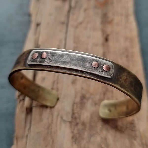 Mens Cuff Bracelet  Cuff Copper Bracelet  Cuff Sterling Silver Bracelet Cuff Brass Bracelet Cuff Bangle Bracelet  Mens silver bracelet