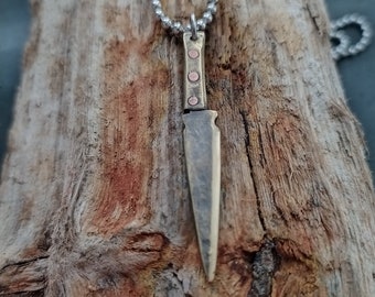 Knife Necklace Men  Knife Pendant  Knife Jewelry  Miniature Knife